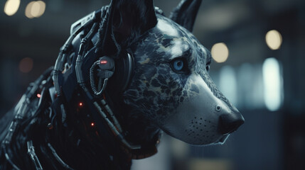 Sticker - Cybernetic Dog Generative AI 