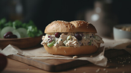 Sticker - Natural Chicken Salad Sandwich Generative AI 