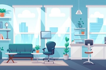 Canvas Print - cozy living room with natural light pouring in through the windows Generative AI