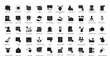 Passive Income Opportunities Glyph Iconset Dividend Business Glyph Icon Bundle in Black