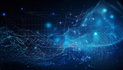 the future of cyberspace: abstract technological background in blue.explore the potential of cybersp