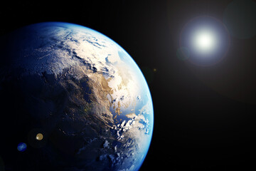 Wall Mural - planet earth, a view from space. elements of this image furnished nasa.