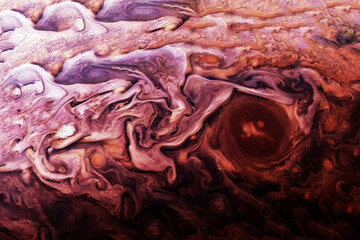 Wall Mural - the planet jupiter on a dark background. elements of this image furnished nasa.