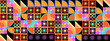 © TitikBak - Vector retro mozaik colorful colourful flat geometric background