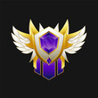 © OreNyee - golden winged game logo badge template
