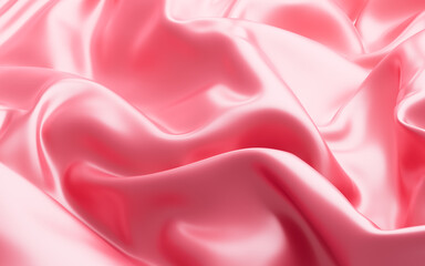 Abstract pink fabric silk texture background, 3d rendering.
