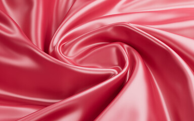 Abstract magenta fabric silk texture background, 3d rendering.