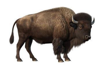 Bison isolated on white