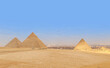 View of the area with the great pyramids of Giza, Egypt
