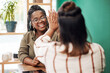 © M Moller/peopleimages.com - Happy, friends and women in a cafe, high five and bonding with agreement, happiness and joyful. Female people, girls and students with support, coffee shop and excited with a smile, goal and target