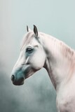 Fototapeta Zwierzęta - contemporary art, poster design, beautiful horse, minimalistic