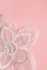 Poster - Flower on pink background