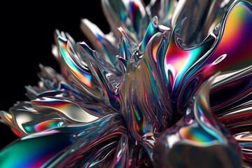 Abstract liquid 3d background. Generative ai