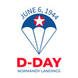 D-Day typography poster. Vector template for banner, flyer, postcard, etc