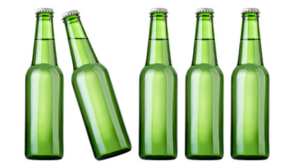 Wall Mural - green beer bottles