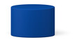 3d blue cylinder podium round geometric form stand for interior decor