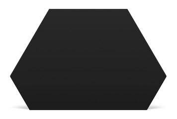 3d hexagon black irregular geometric shape angular wall decorative element six corners