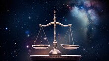 Scale Of Justice In The Universe Representing The Importance Of Equity Generative AI