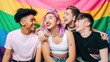 © piai - Queer youth engaging in fun and playful activities. Generative AI