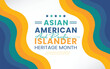 Asian American and Pacific Islander Heritage Month background or banner design template 
