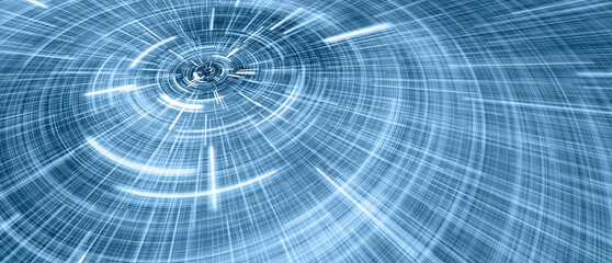 Poster - Abstract flight in space hyper jump  illustration 