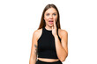 © luismolinero - Young blonde woman over isolated chroma key background with surprise and shocked facial expression