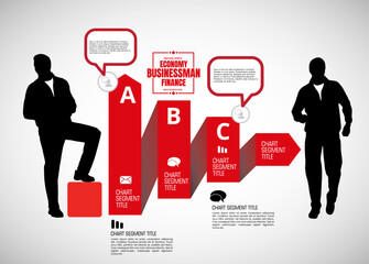 Canvas Print - Business concept for internet banners, social media banners or presentation, vector illustration 