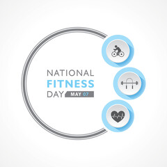 Vector Illustration for National Fitness Day celebrates on 7th may ,