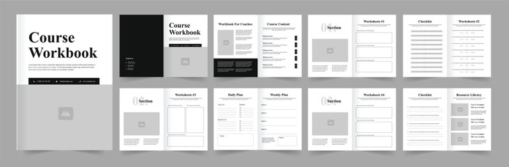 Wall Mural - Course Workbook layout template