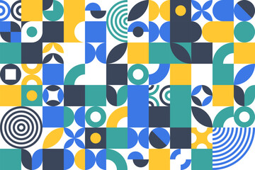 Wall Mural - abstract bauhaus elements shapes seamless background