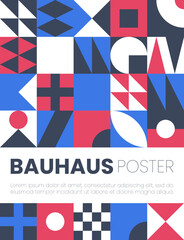 Wall Mural - abstract bauhaus elements shapes for use as cover or poster
