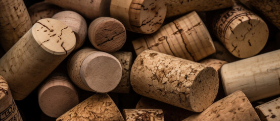 textured wine corks collection in trendy colors - generative ai