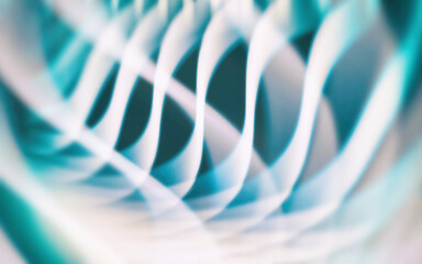 Wall Mural - Abstract Smooth Blurry Wavy Motion Turquoise Color Background.
