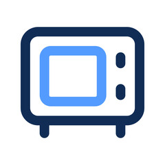 Sticker - microwave outline color icon