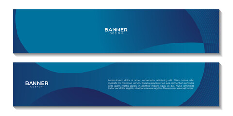 Wall Mural - set of banners abstract dark blue colorful gradient background vector illustration