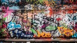 Fototapeta Młodzieżowe - graffiti on the wall. Generative AI