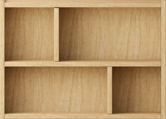 Minimal geometric wooden shelf product display for product presentation.