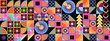 © TitikBak - Vector flat mosaic background with shapes colorful colourful
