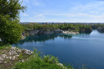 Naklejka na meble Kraków, Zakrzówek, Skałki Twardowskiego, woda, wyrobisko, dawny kamieniołom,