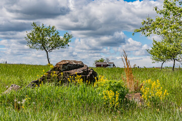 The Klingel Farm on a Brisk Spring Morning, Gettysburg Pennsylvania USA