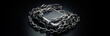 Cell Phone in Chains, The Importance of Mobile Security: Locked Cell Phone with Chains Symbolizing Digital Protection. Generative AI.	