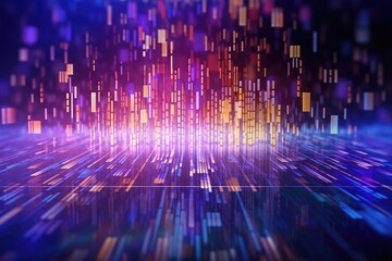 Wall Mural - supercomputer backdrop with copy space generative ai