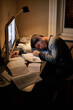 © Marius V/peopleimages.com - Student, books and sleep or studying late into the night on screen or sleeping on table and reading for examination.Tired, research and male scholar on computer or test paper fatigue at home