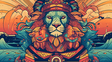Lion In A Sailors Outfit Generative AI 