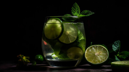 Poster - Cucumber and Lime Mojito Generative AI 