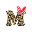 The letter M, animal print, poa print bow.
Fashion Design, Vectors for t-shirts and endless applications