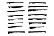 © bill81 - Set of Ink brush stroke grunge artistic template with black ink from brush stroke. Design grunge spatter dirty. Vector