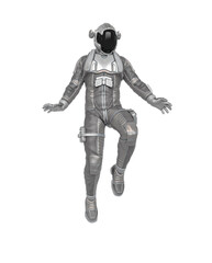 Wall Mural - astronaut explorer is floating and landing