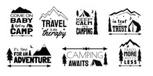 Camping Sticker Design SVG Collection Cut Files For Cutting Machines Like Cricut And Silhouette, Travel, Adventure, Camping Quotes, Notebook, Planner And Diary Stickers 