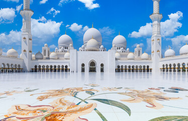 Abu Dhabi Grand Mosque, Iconic Landmark and Architectural Marvel of UAE.